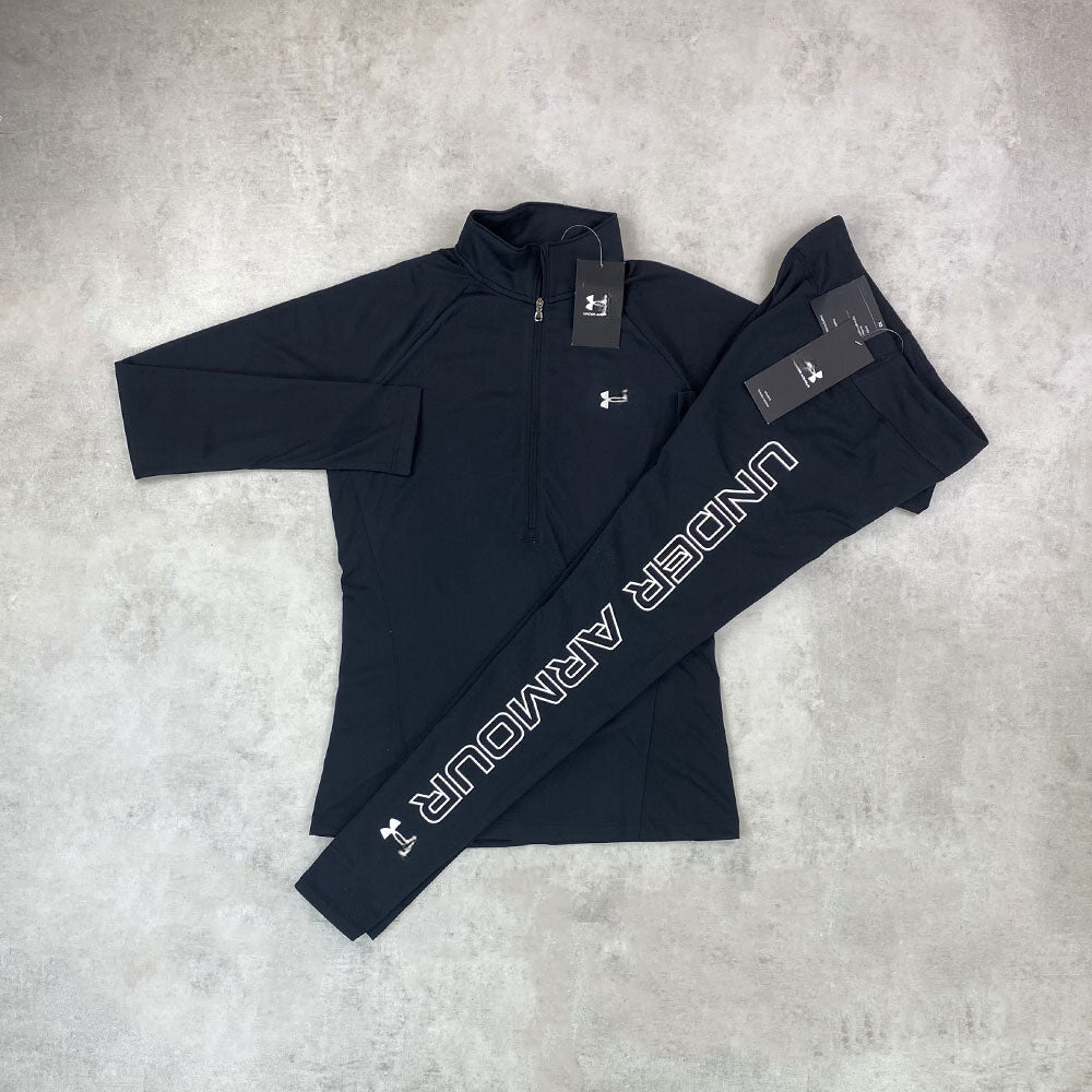 women's black half-zip 12