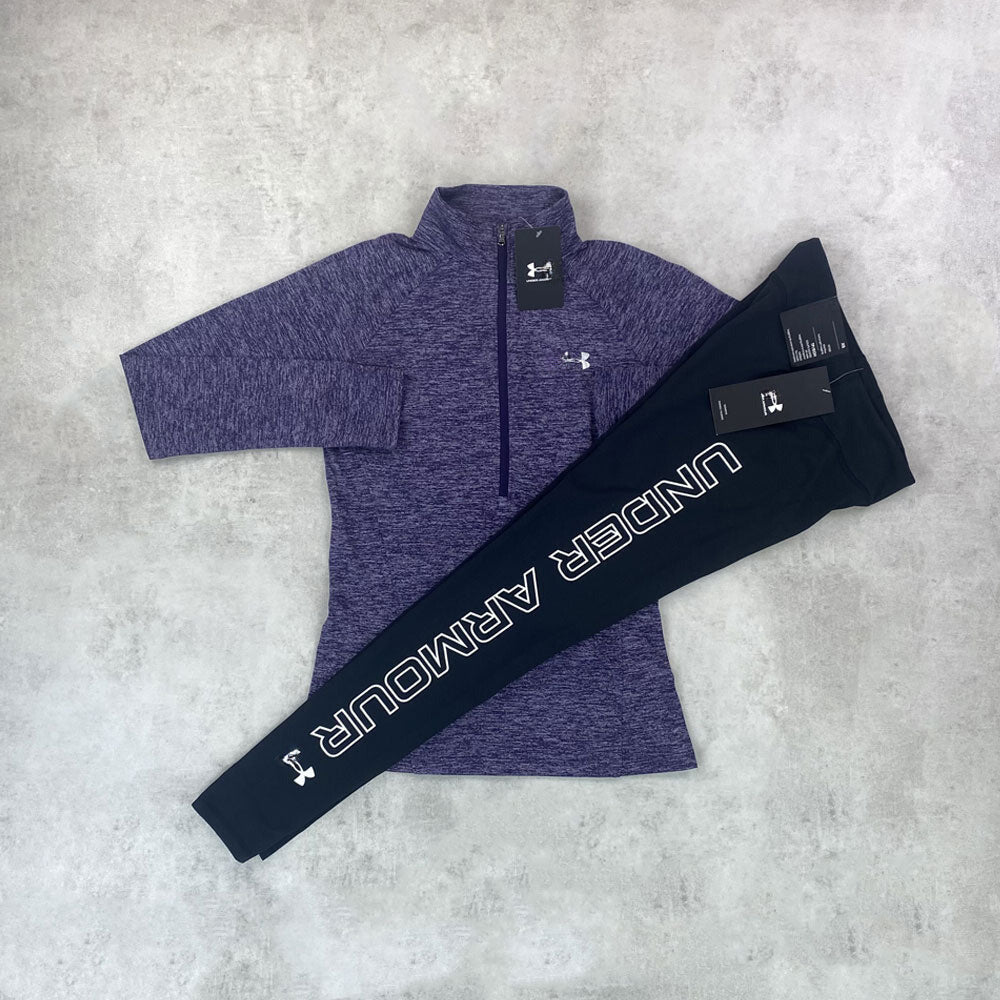 women's purple half-zip 4