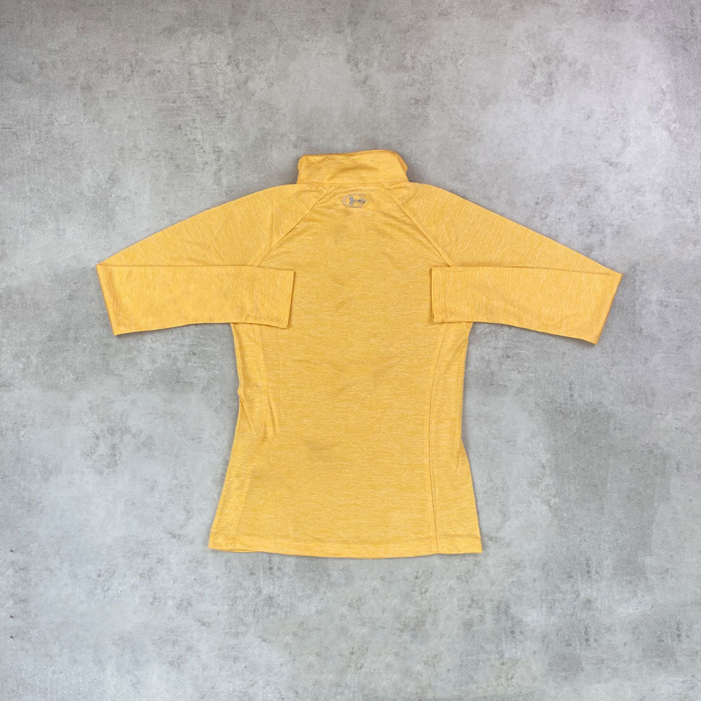 women's yellow half-zip 4