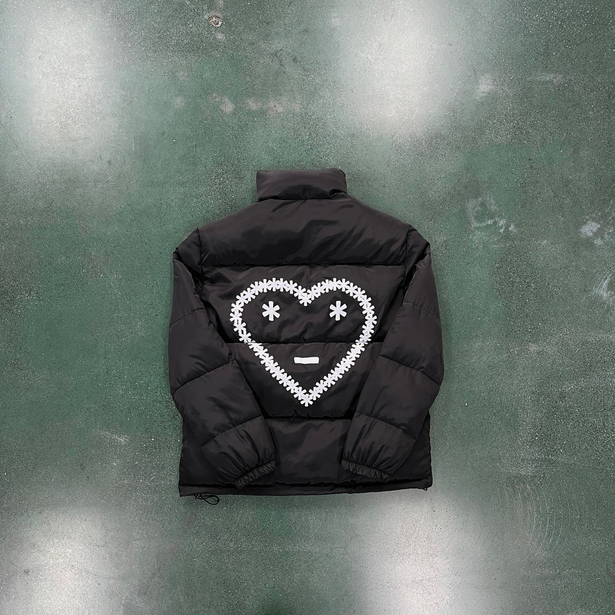 black puffer jacket