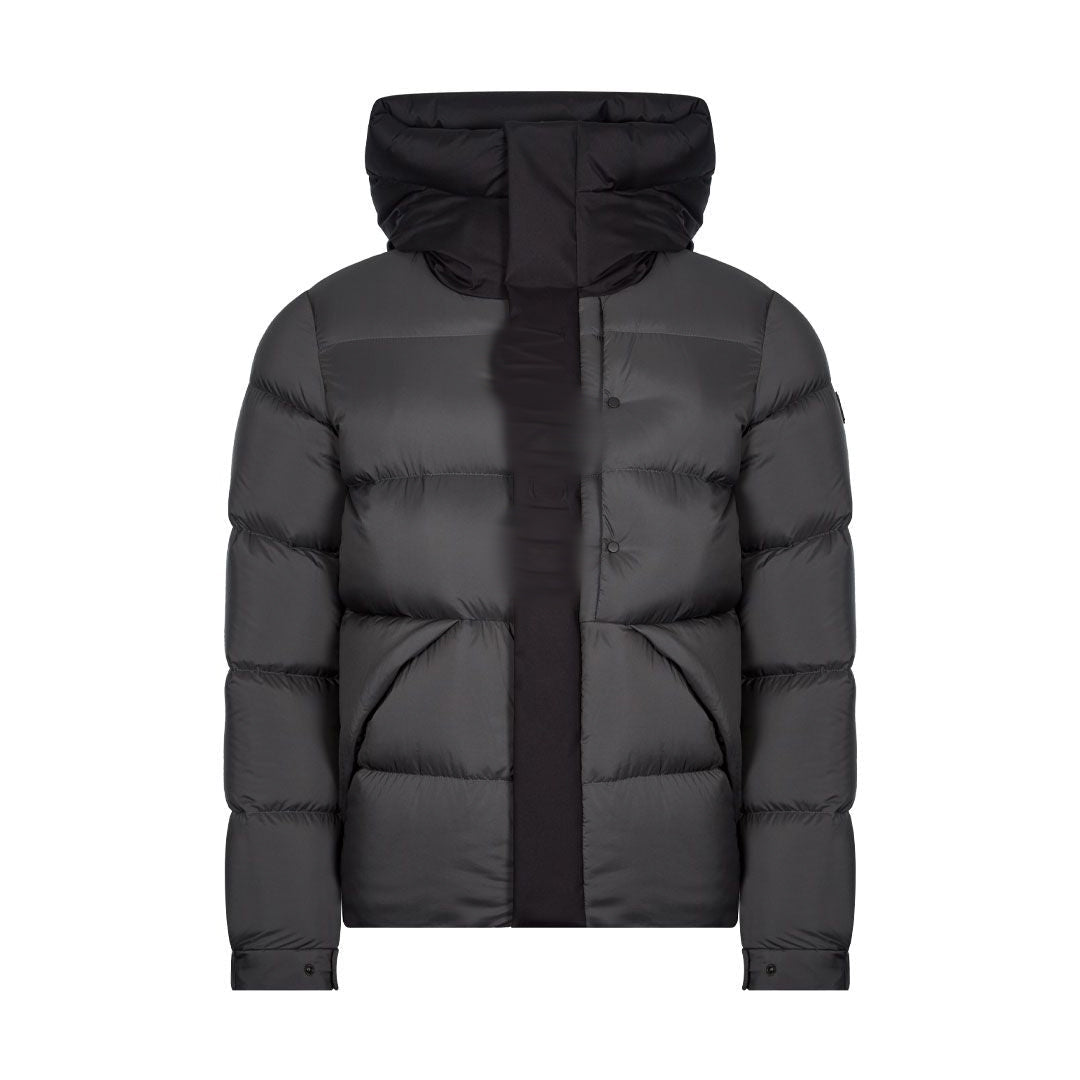 grey puffer jacket